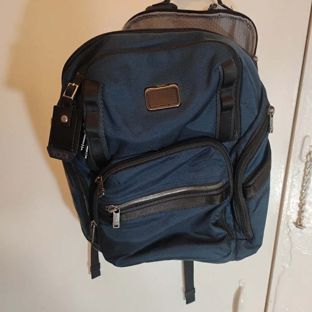 tumi backpack blue and brown Alpha Bravo Royal Ombre Navigation  Wheelers Luxury Gifts Pro Perks Eligible Facebook